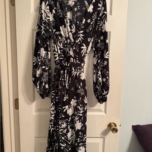 Meghan LA Lilypad Floral wrap Midi